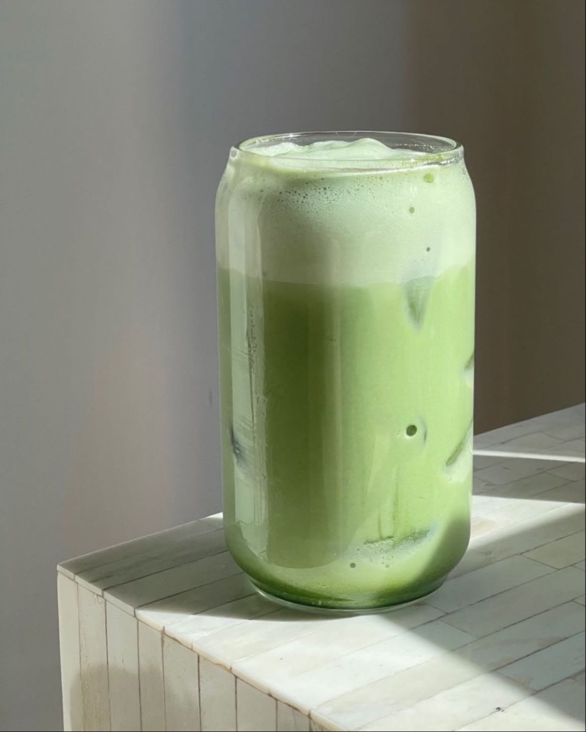 Iced matcha latte