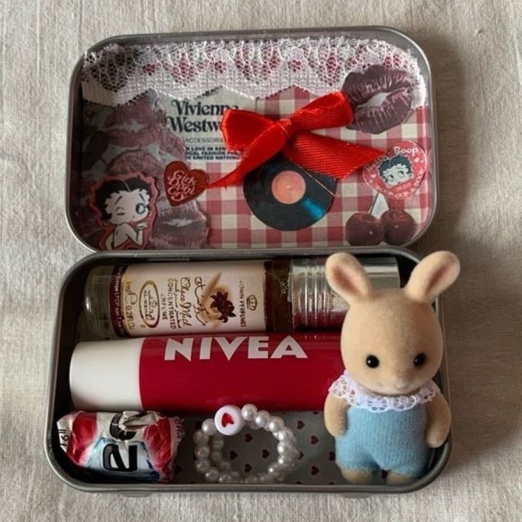 Make an altoids wallet - Look for inspo on Pinterest, there are so many styles you could try! You just need to get the altoids and something to decorate. When you’re done you can fill it with with lip products, mini perfumes, headphones and more