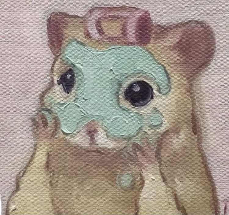 Painting - It doesn’t have to be a super difficult thing, you can just copy an easy image! I’d recommend trying a painting like the one in this photo, they’re cute and they aren’t too detailed! Search them in Pinterest as “cute animal painting”. Also you can even try doing it digital if you don’t have any materials