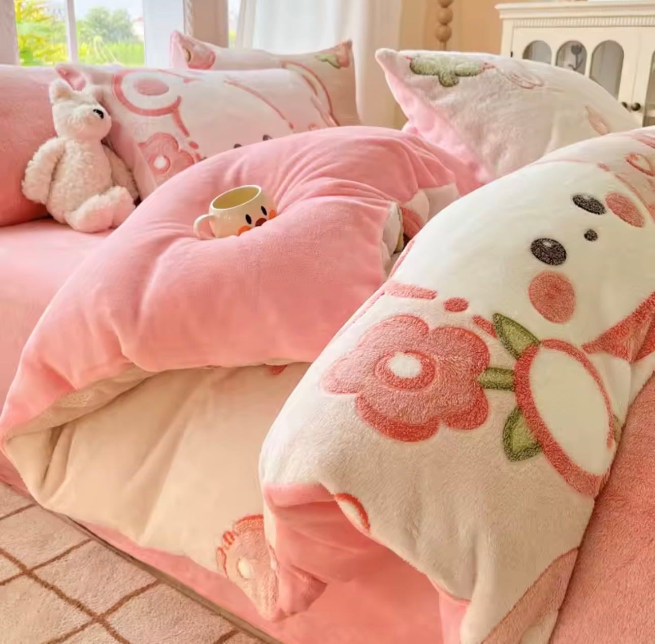 Pink bedding
