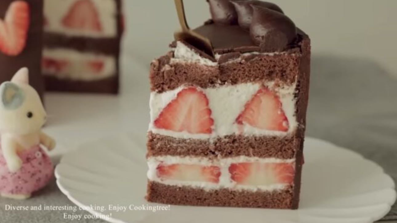 Strawberry Chocolate Ganache Cake