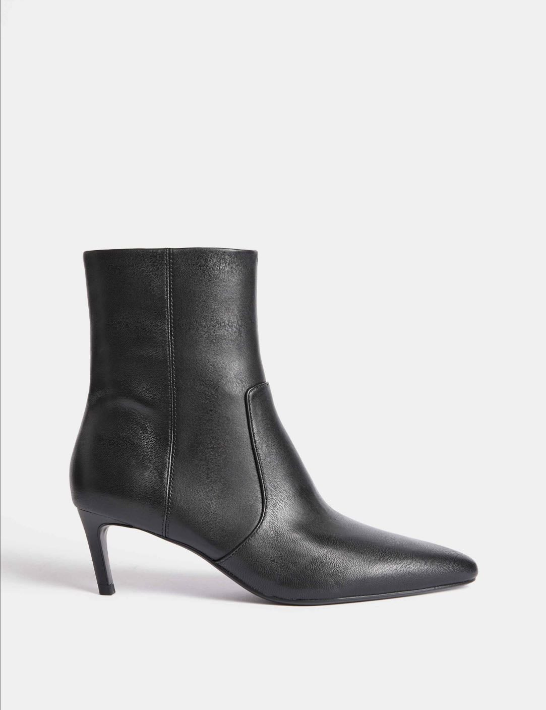 Pointy black boots