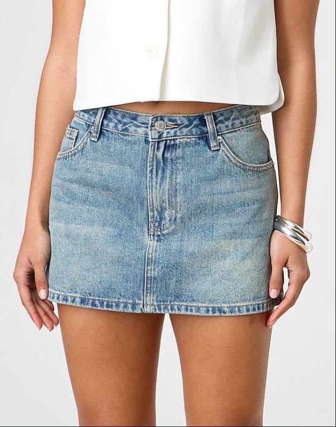 Denim mini skirt