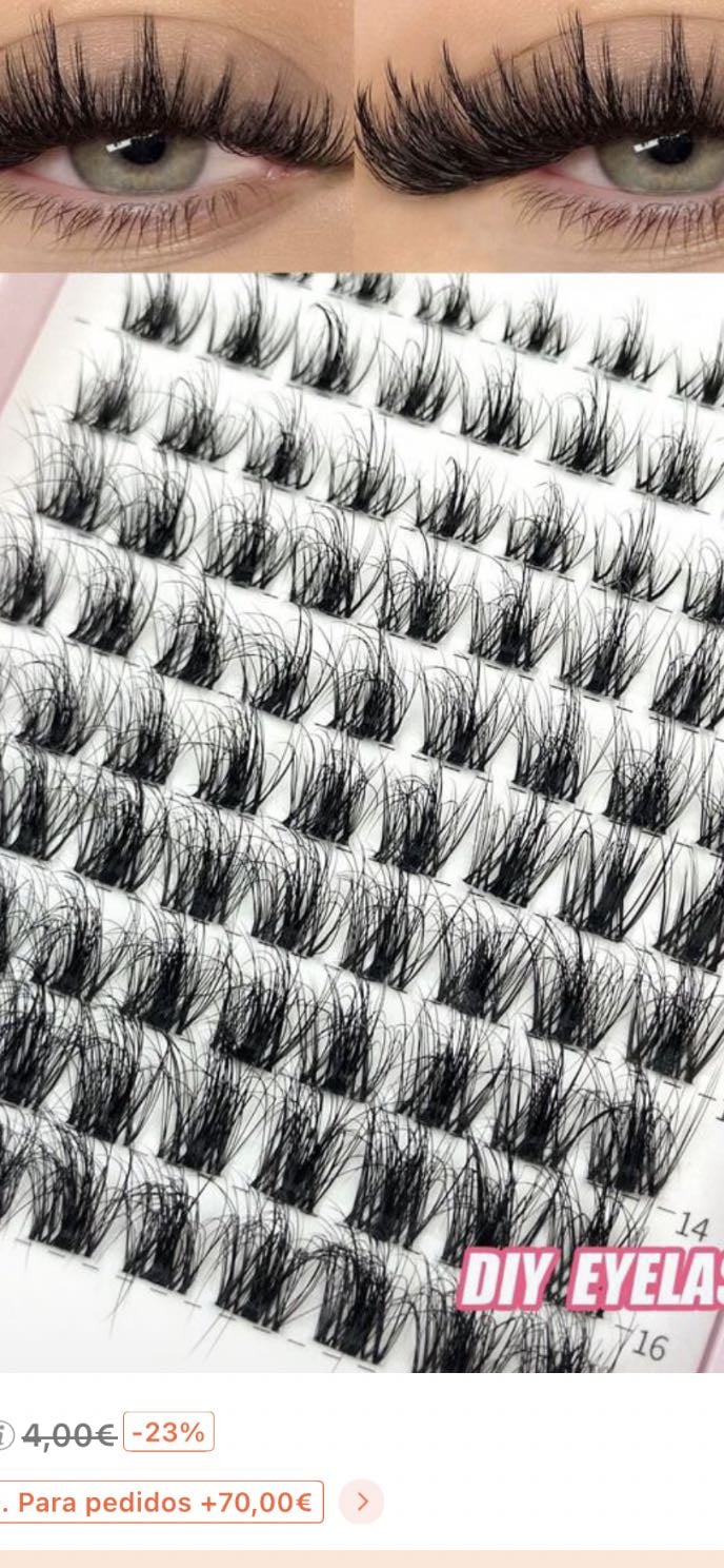 pestañas - 16mm - 8mm