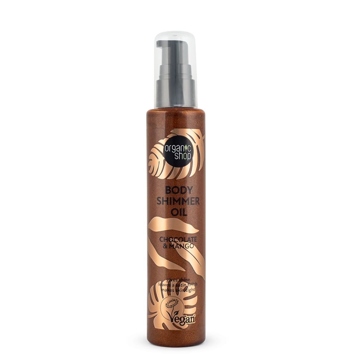 Body Shimmer Oil (chocolate & mango) - Organic Shop