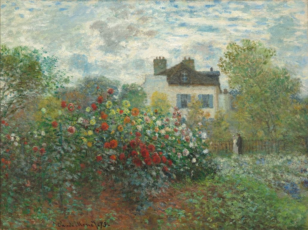 The artist's garden in Argenteuil- Claude Monet