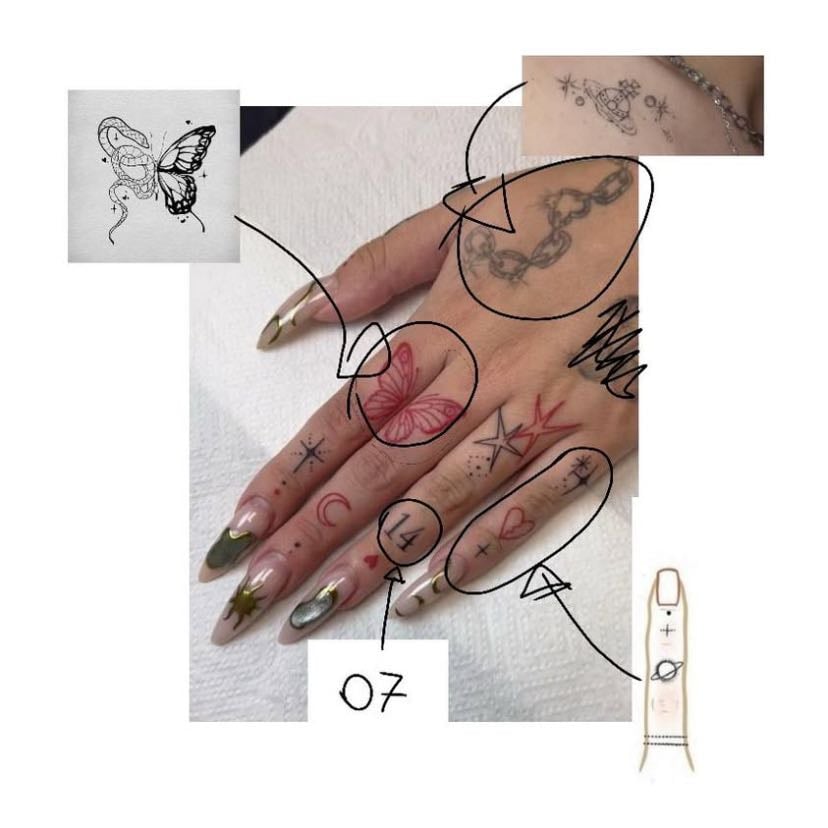 mano tatuata