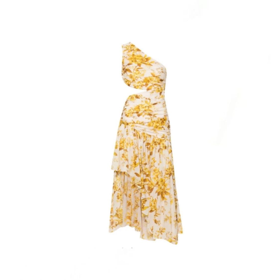 Golden asymmetric dress - $595 USD