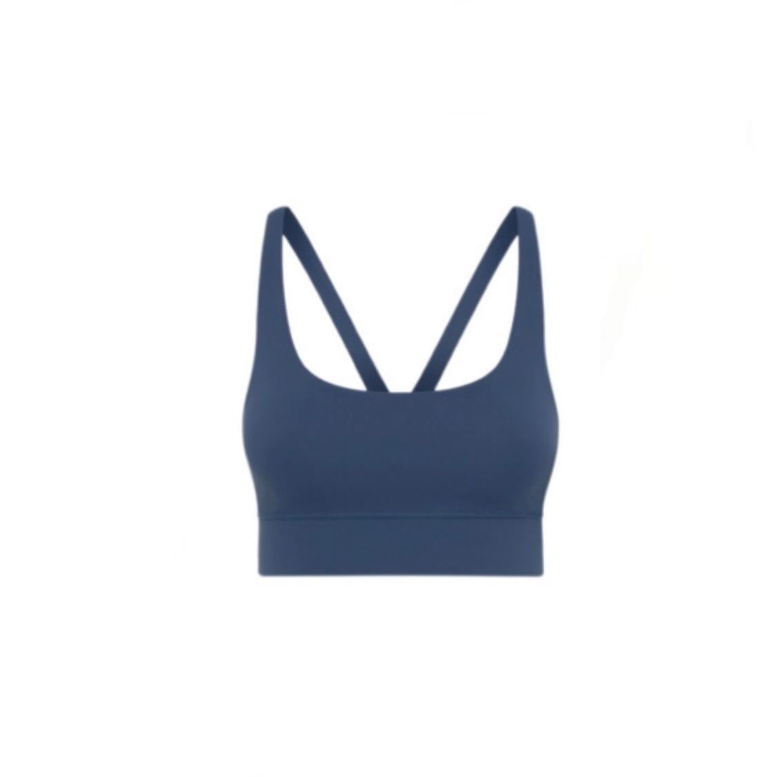 Elise V back cami crop top in navy - $49 USD