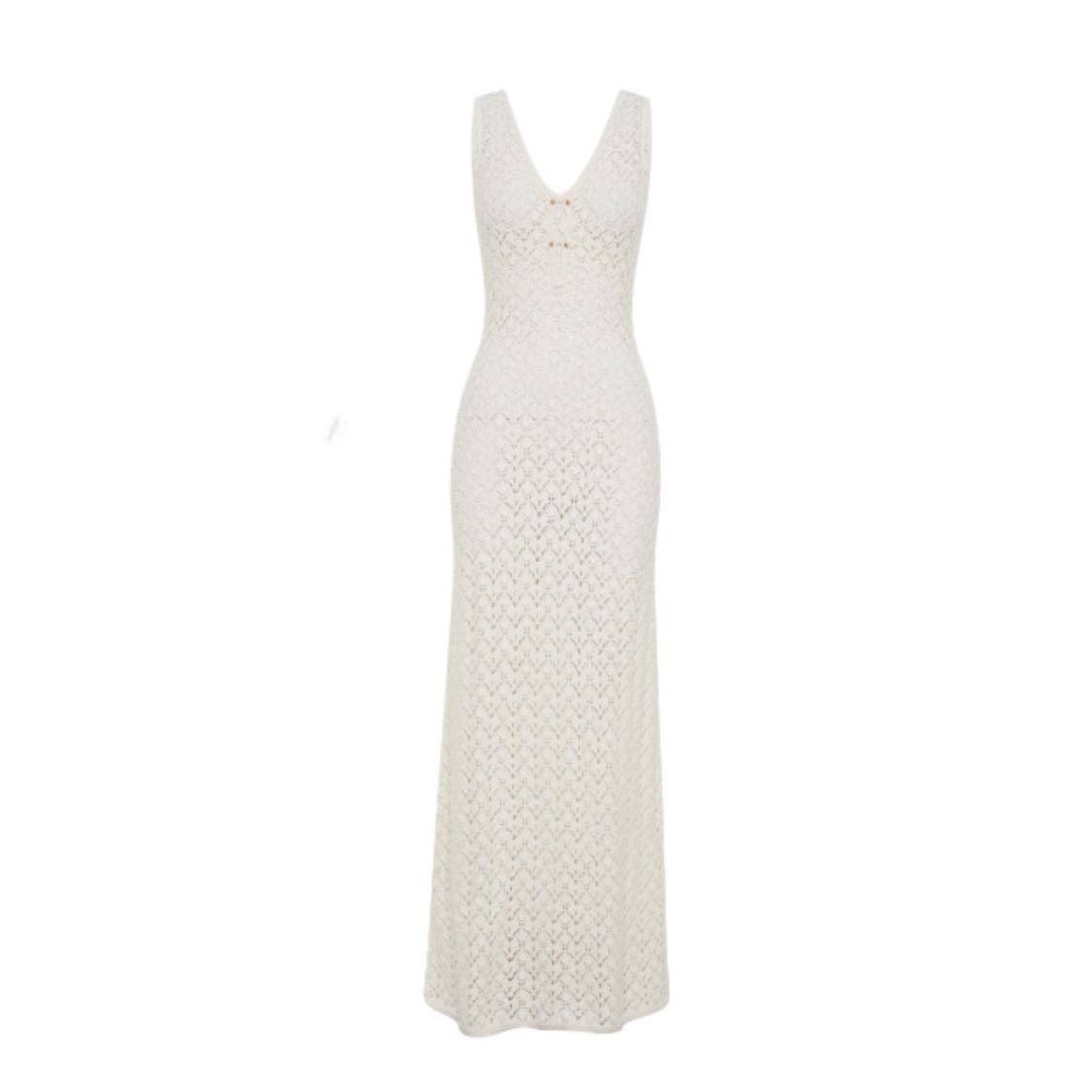 Carter Crochet Sleeveless Maxi Dress - White - $85 USD