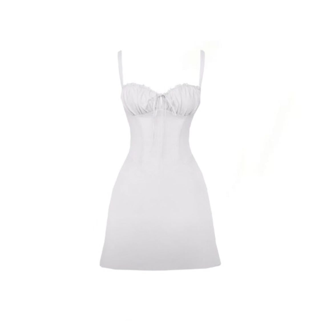 Carlota Corset mini dress in white - $204 USD
