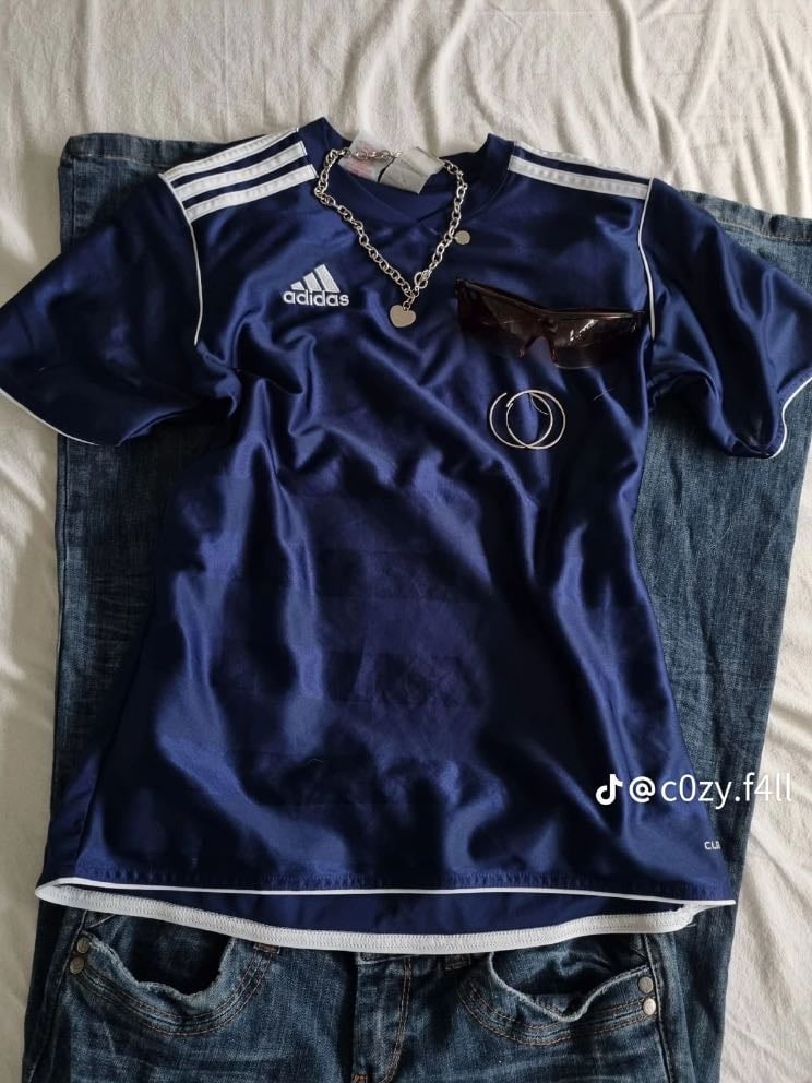 Basic jersey - plain blue adidas jersey navy blue & white