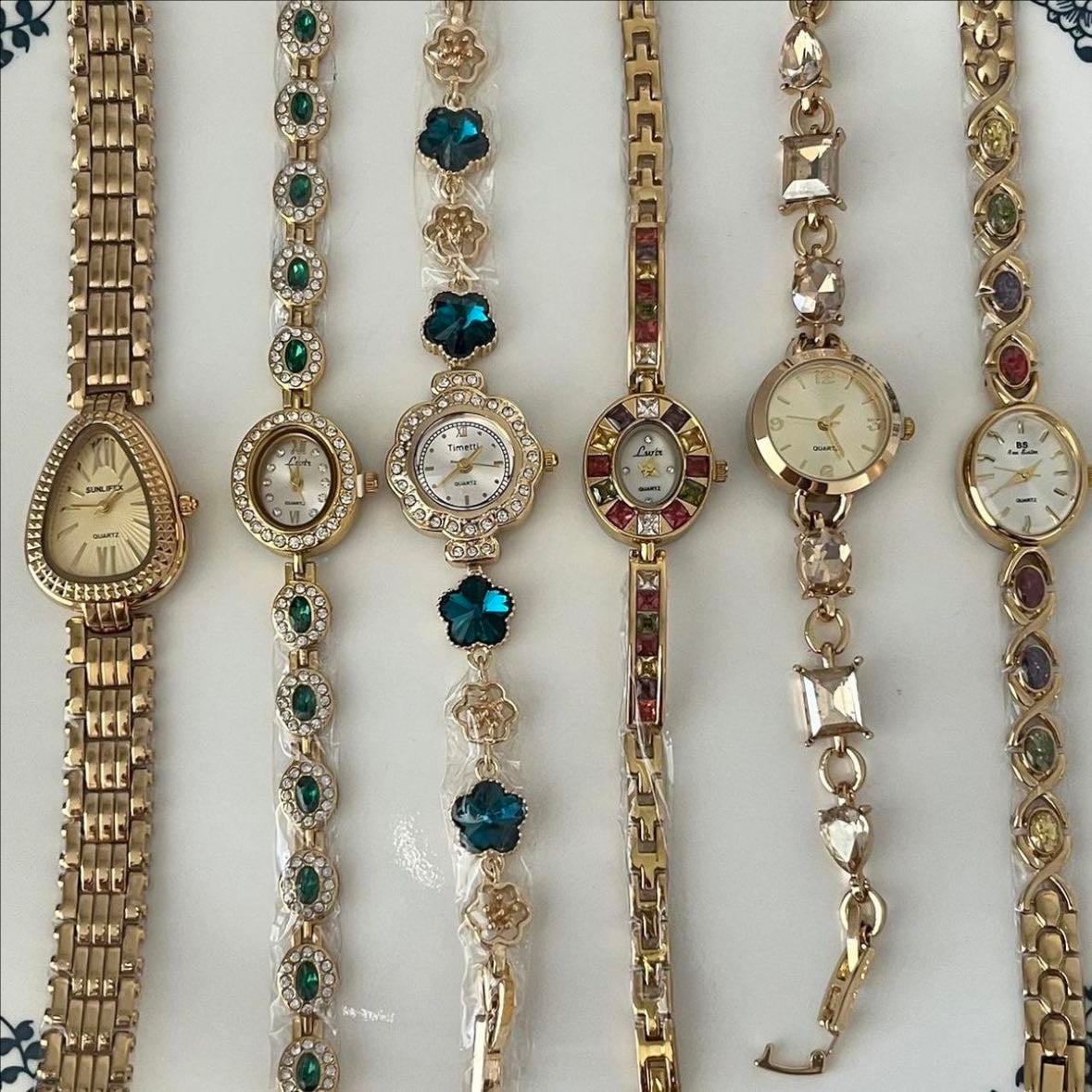 Cute watches - Gold/leather