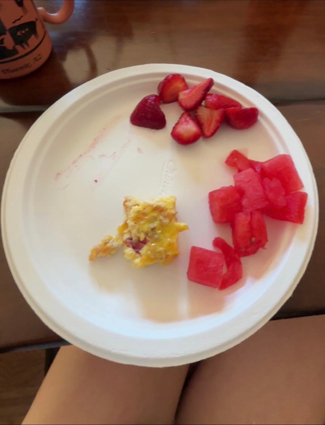 7/6/25 - Breakfast @ 9:30 am:
Egg bake
Watermelon
Strawberries