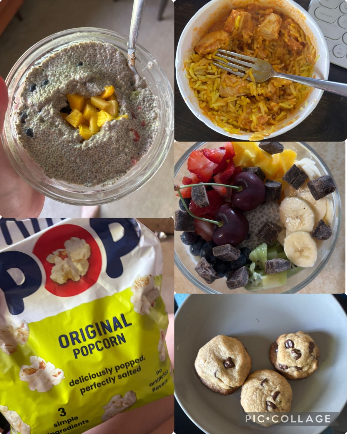 7/10/25 - 11:00 am:
Yogurt bowl
12:00 pm:
Celcius + liquid iv
5:00 pm:
Butter chicken
Popcorn
Cookies
Yogurt bowl
11:00 pm:
Cookies
Ice cream sandwhich
Broccoli and cheese