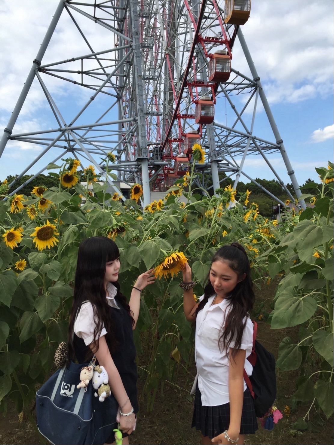 ひまわり畑🌻 - 制服でひまわり畑行ったのが青春で思い出すぎた(><)👍🏻⭐️毎年の夏ぜったいいくよ!