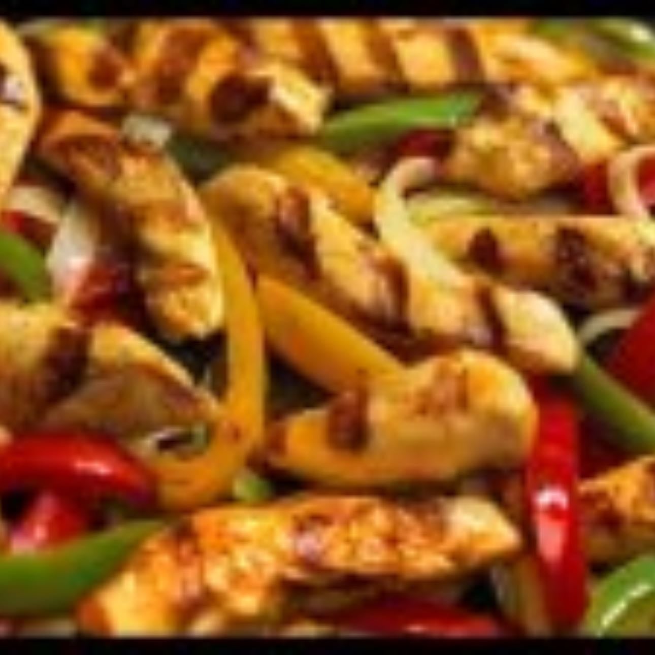 Fajitas de pollo con morrón
