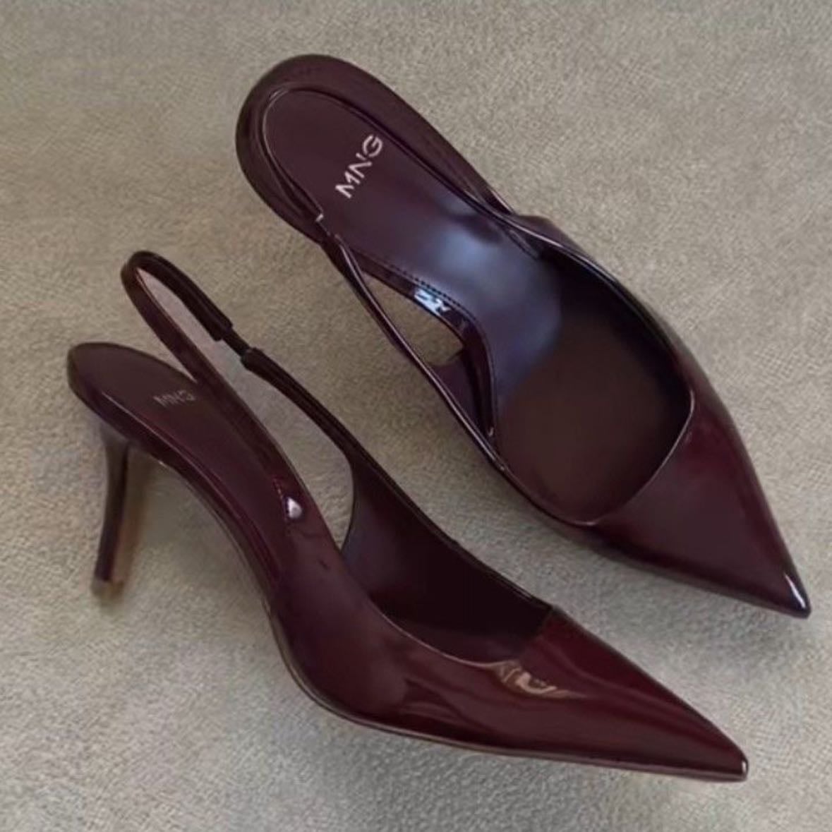 dark red stiletto