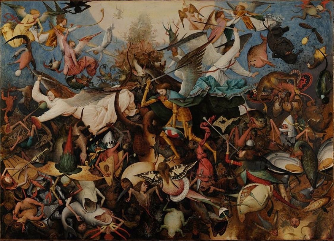La caída de los ángeles rebeldes - Pieter Brueghel el viejo