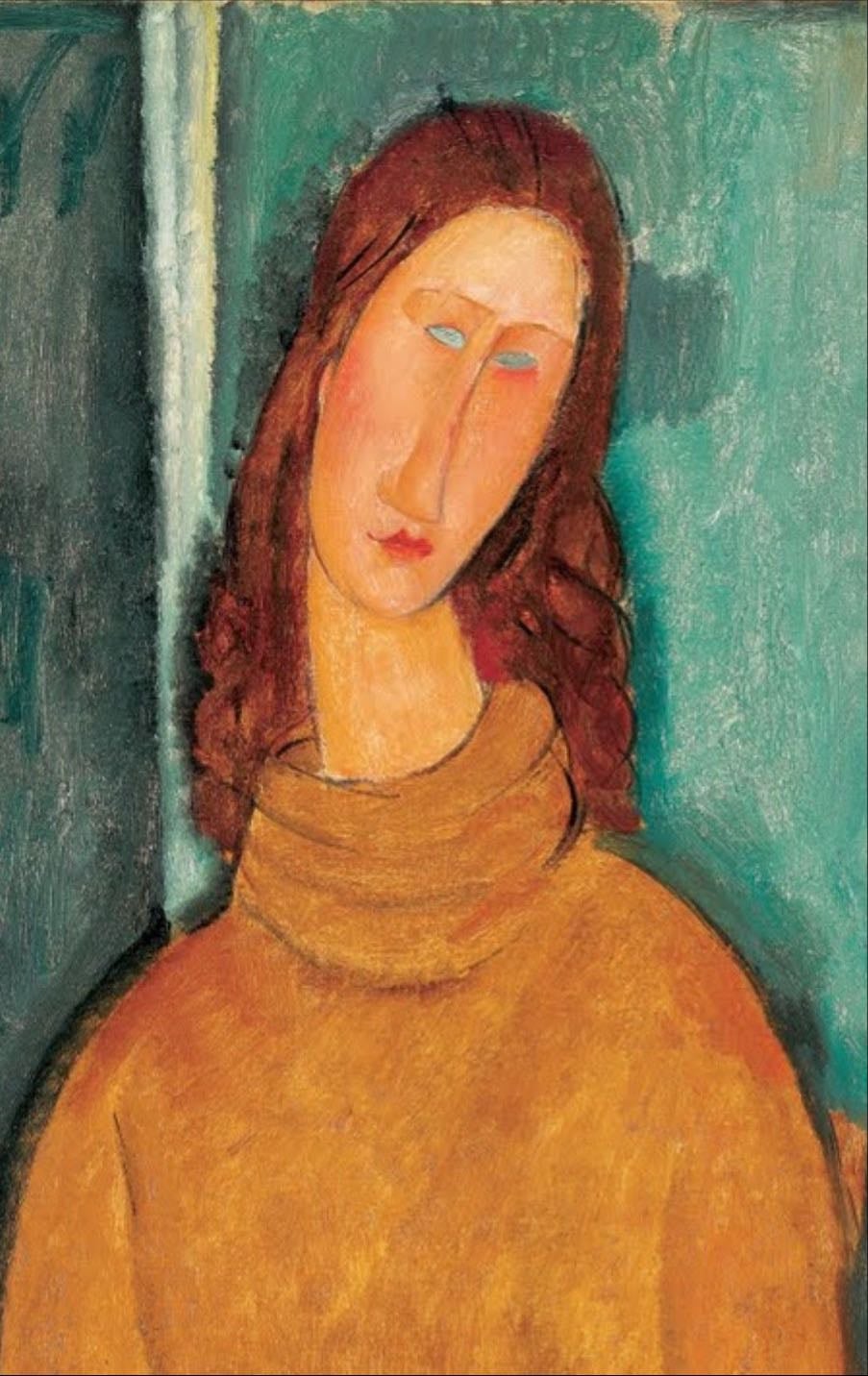 Jeanne Hébuterne con suéter amarillo - Amedeo Modigliani
