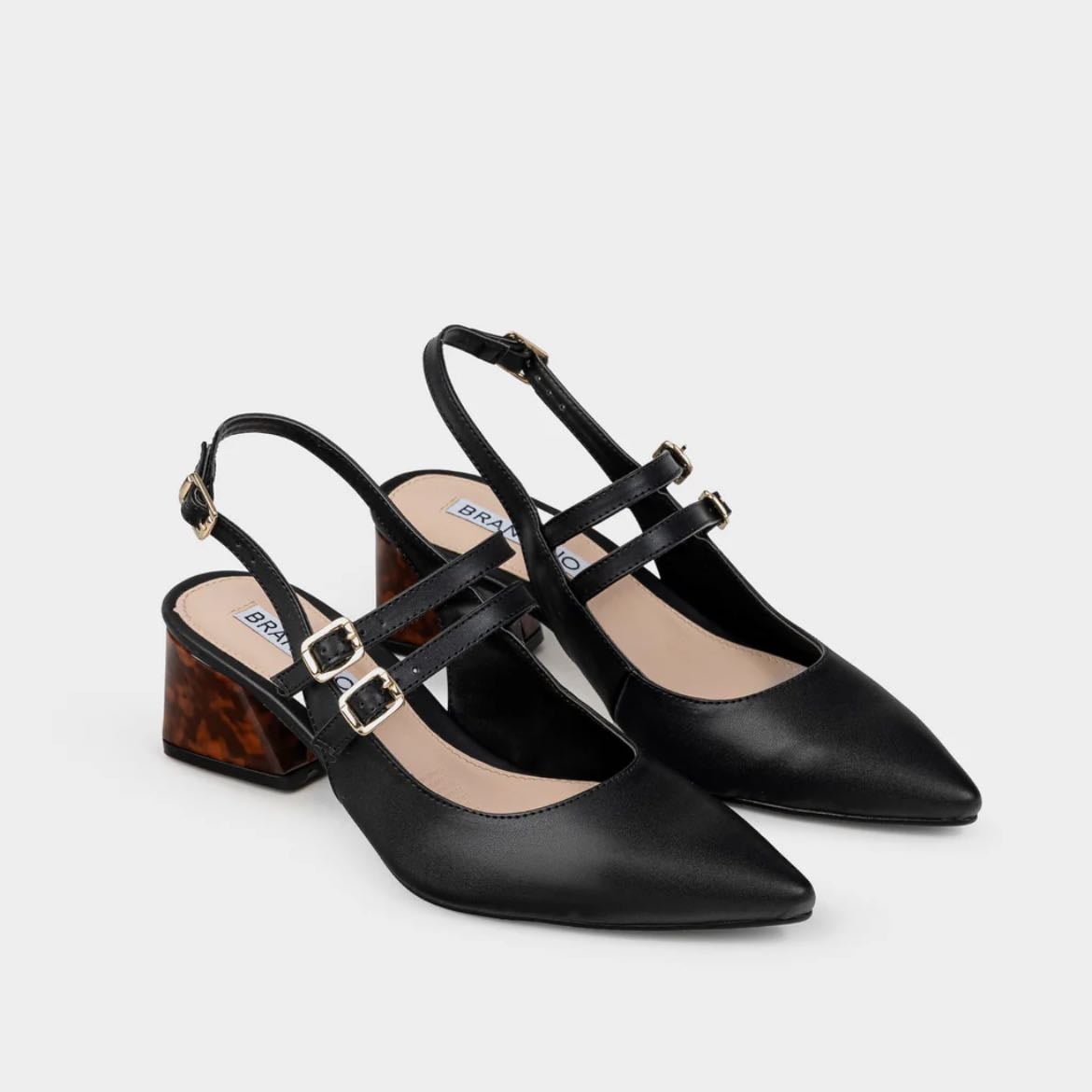 Zapatilla Doble Hebilla Negro - $1,299 MX