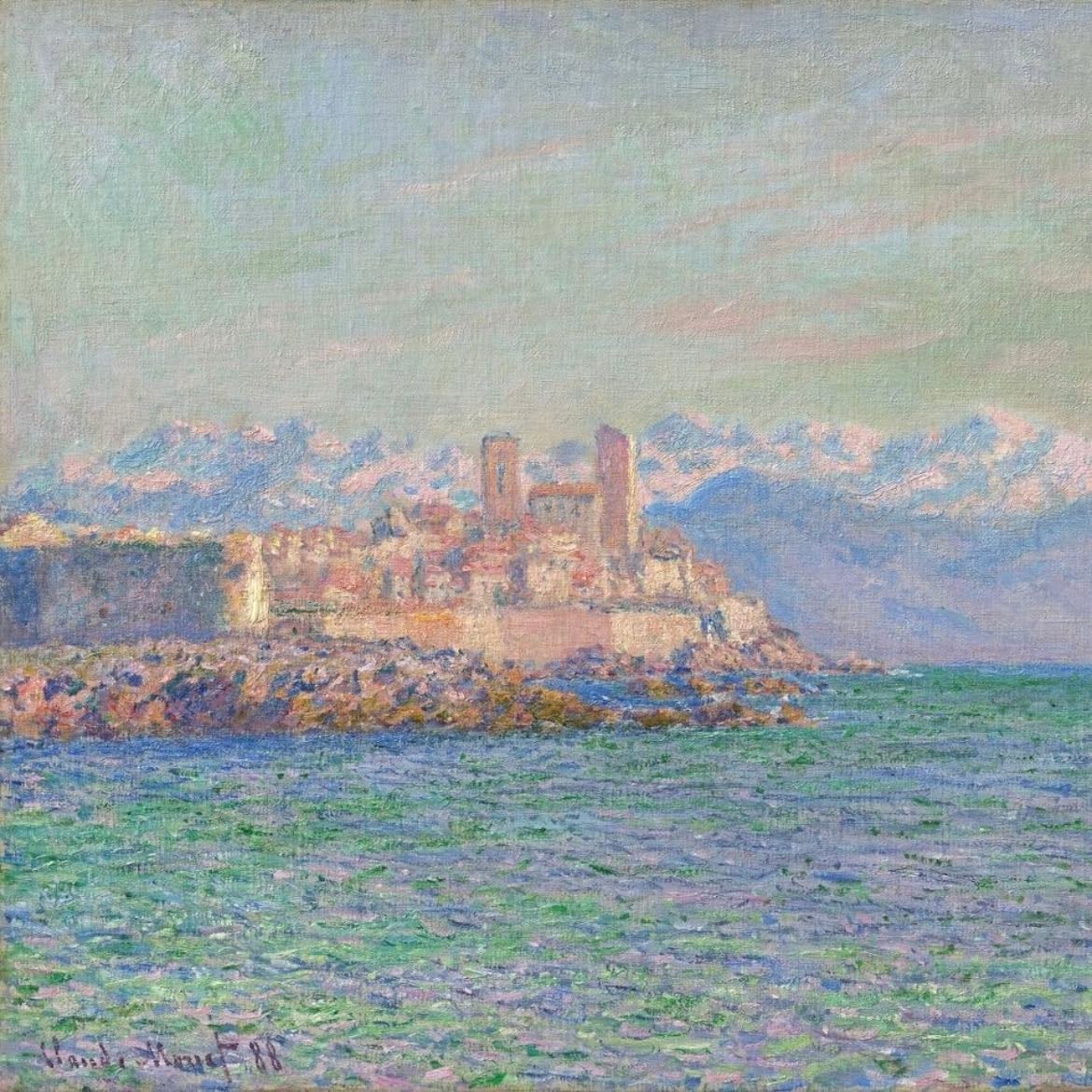 The Old Fort at Antibes - 1888 - This painting was one of ten painted in sunny Antibes, on the French Riviera, acquired by Theo and exhibited at the Boussod and Valadon Gallery, just off the Boulevard Montmartre.