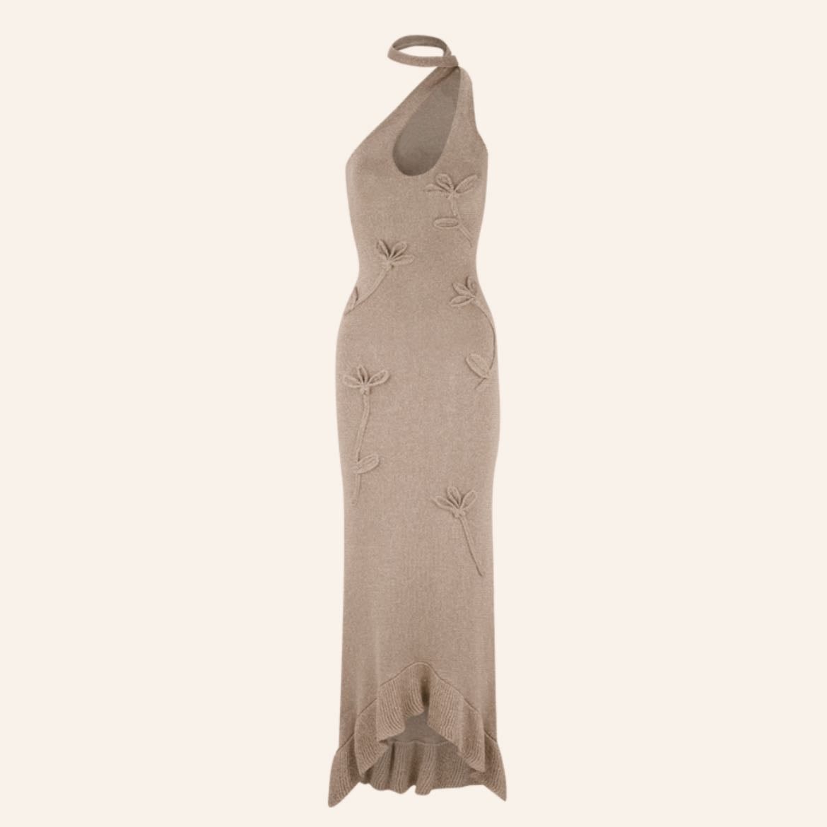 Celestino - Floral Metallic Knit Maxi Dress - Gold (Alexandra Saint Mleux’s Resort Collection)