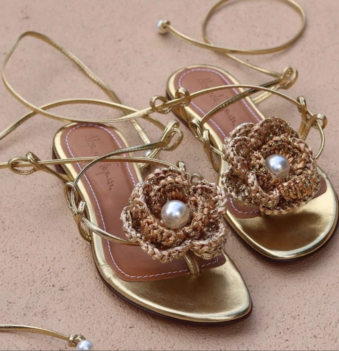 Alameda Turquesa - Meredith, crochet flower sandals