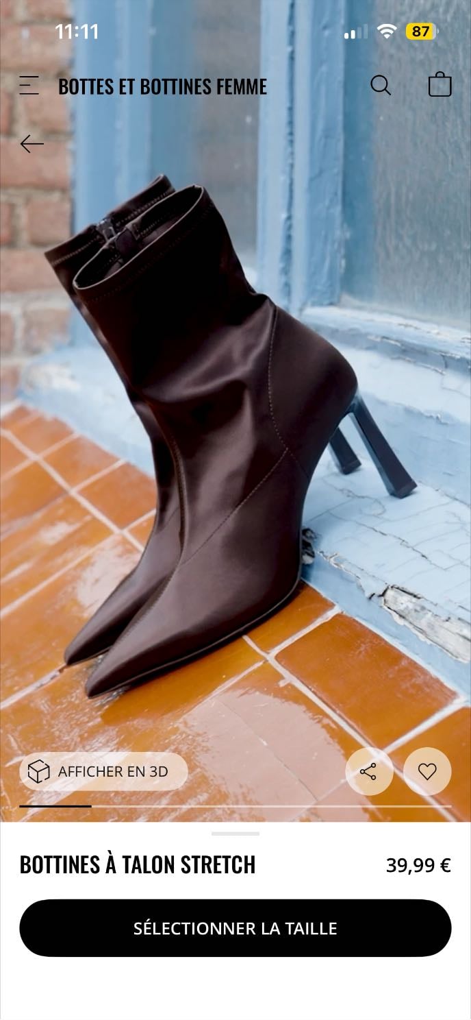 BOTTINES À TALON STRETCH