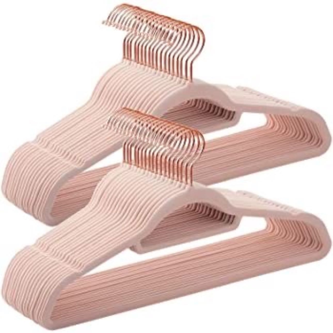 Velvet Hangers - in Pink & Rose Gold hardware