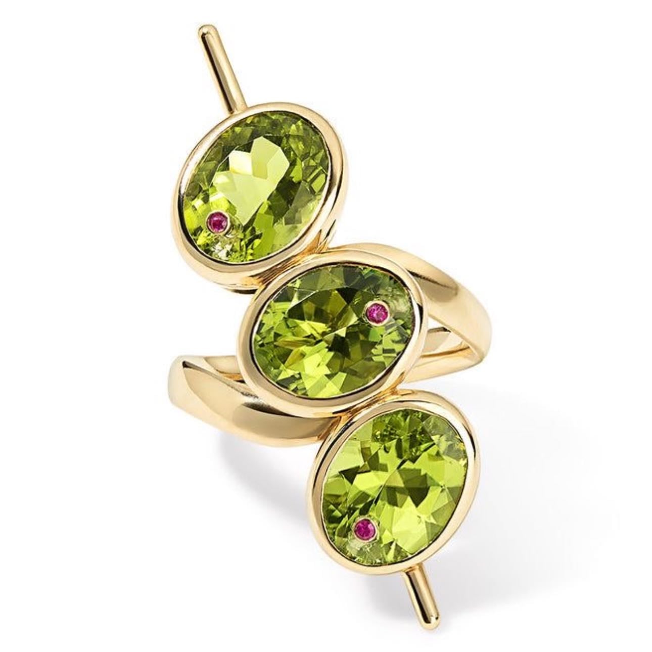 STEPHANIE GOTTLIES Cocktail Martini Olive Ring