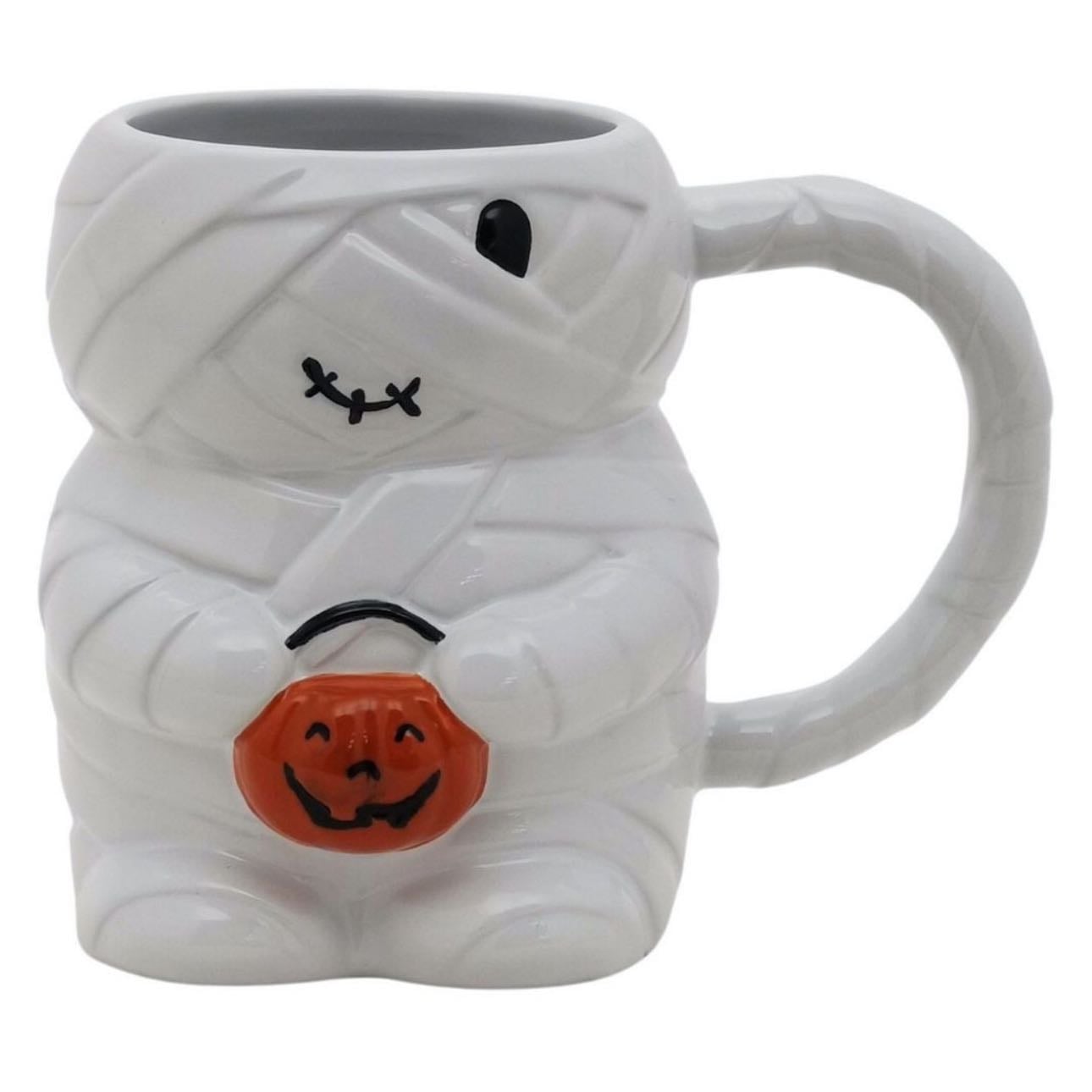 Mummy Mug - Holding Jack-o-Lantern