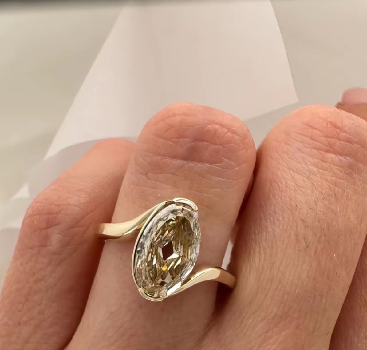 Champagne Elongated Oval