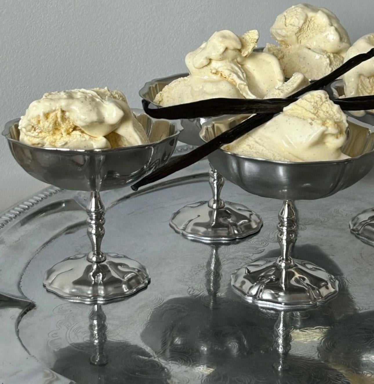Silver Ice Cream Cups