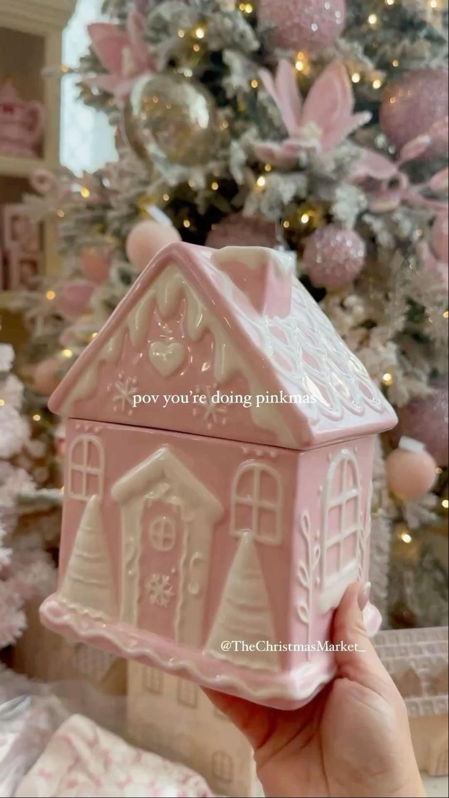 Pink Gingerbread Cookie Jar + Homemade Cookies