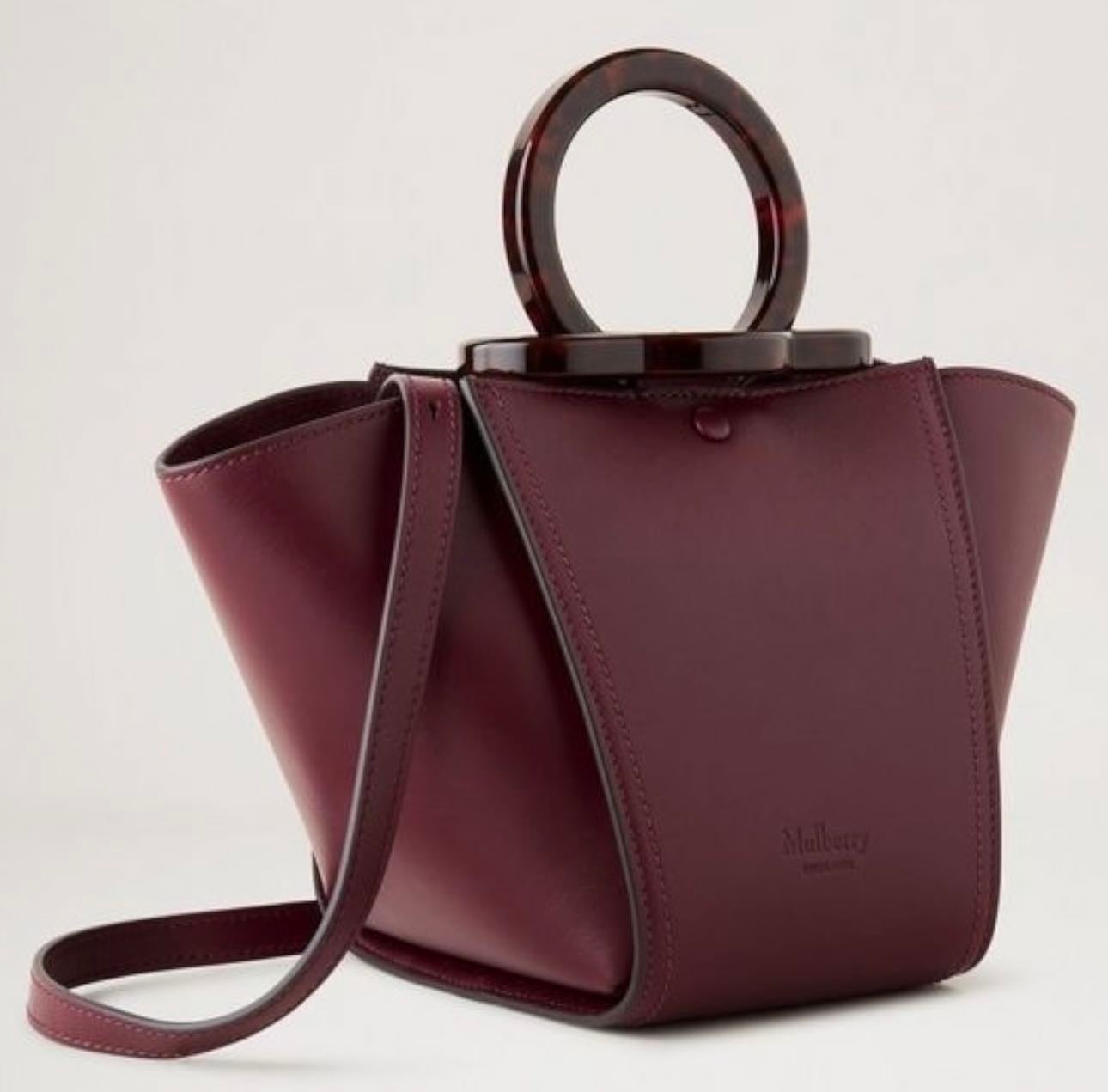 MULBERRY Mini Rider’s Top Handle - in Black Cherry