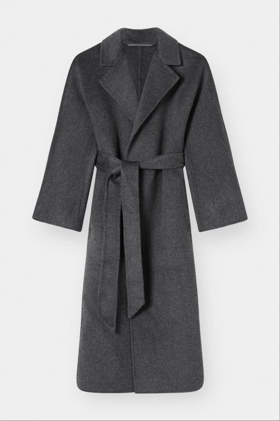 THE CURATED Classic Coat - in Charcoal Grey