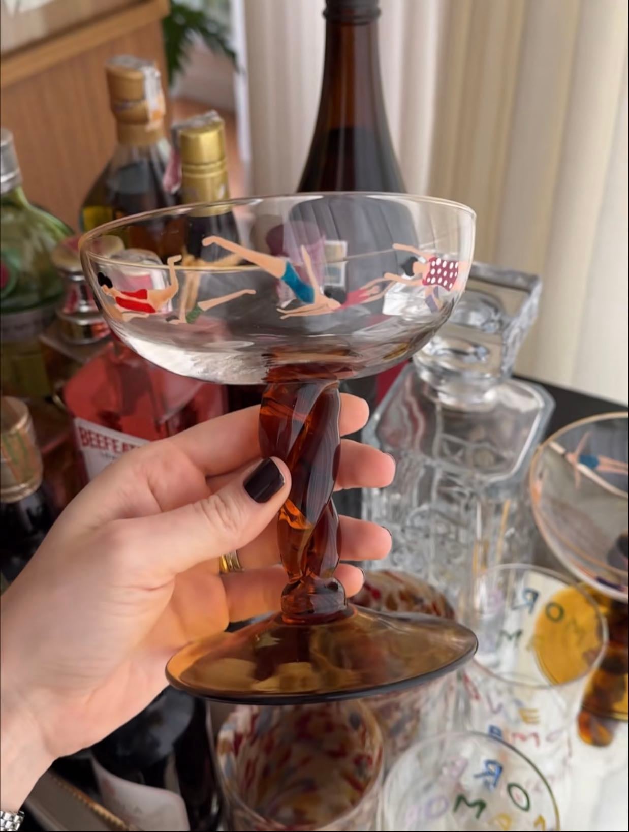 AMMA TITA Hand-Painted Coupe Glasses