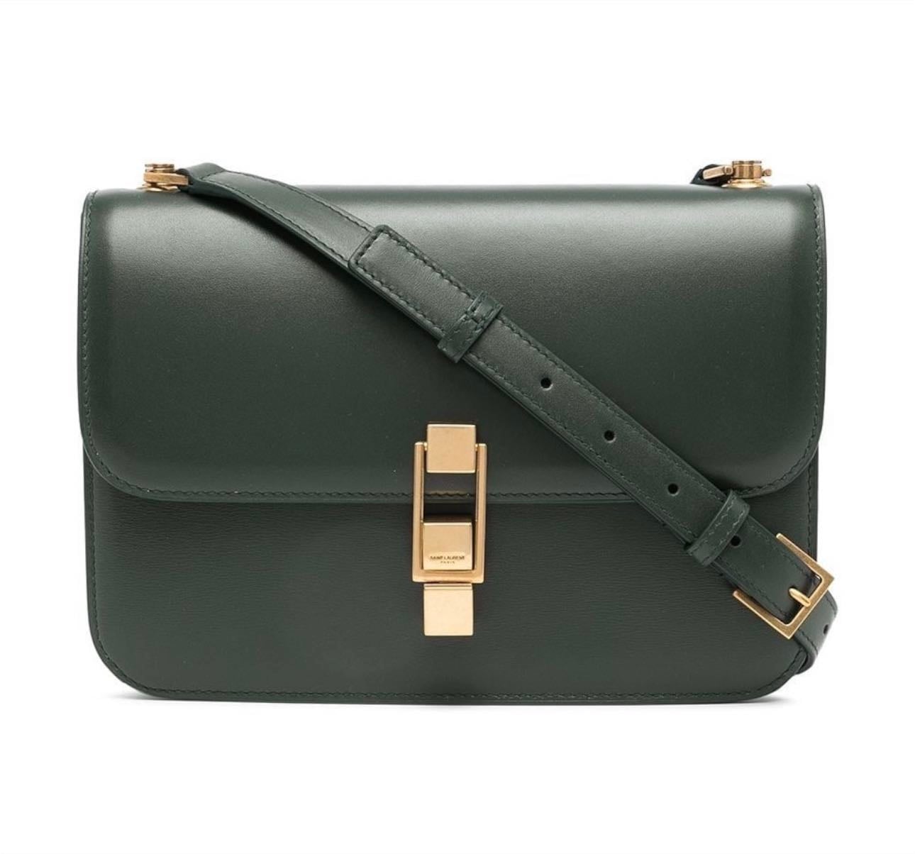 SAINT LAURENT Le Carre Satchel Bag - in Green