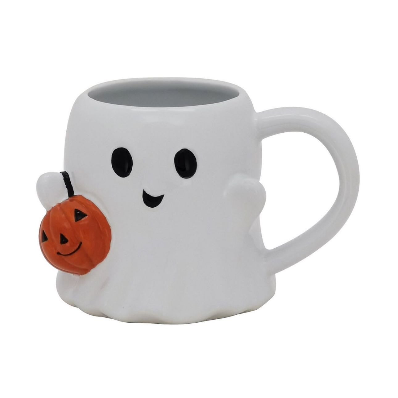 Ghost Mug - Holding Jack-o-Lantern