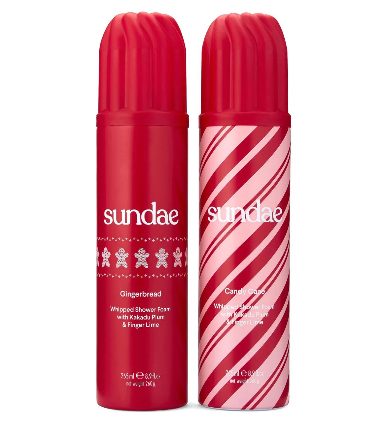 SUNDAE Candy Cane & Gingerbread Foaming Body Wash Duo
