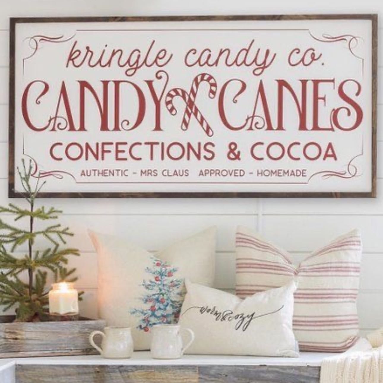 Candy Canes Wall Sign