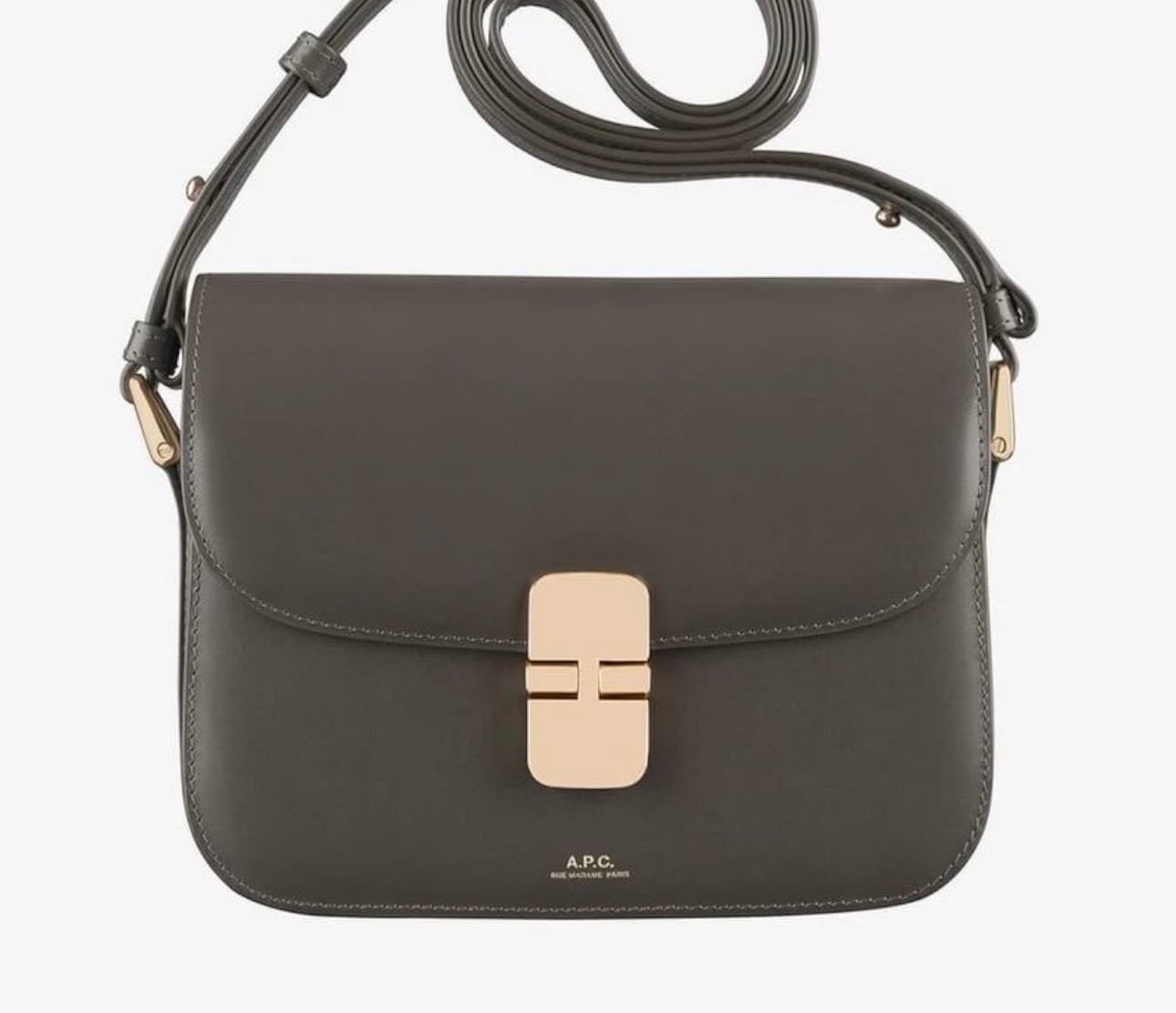 A.P.C. Grace Small Bag - in Charcoal Grey (680)