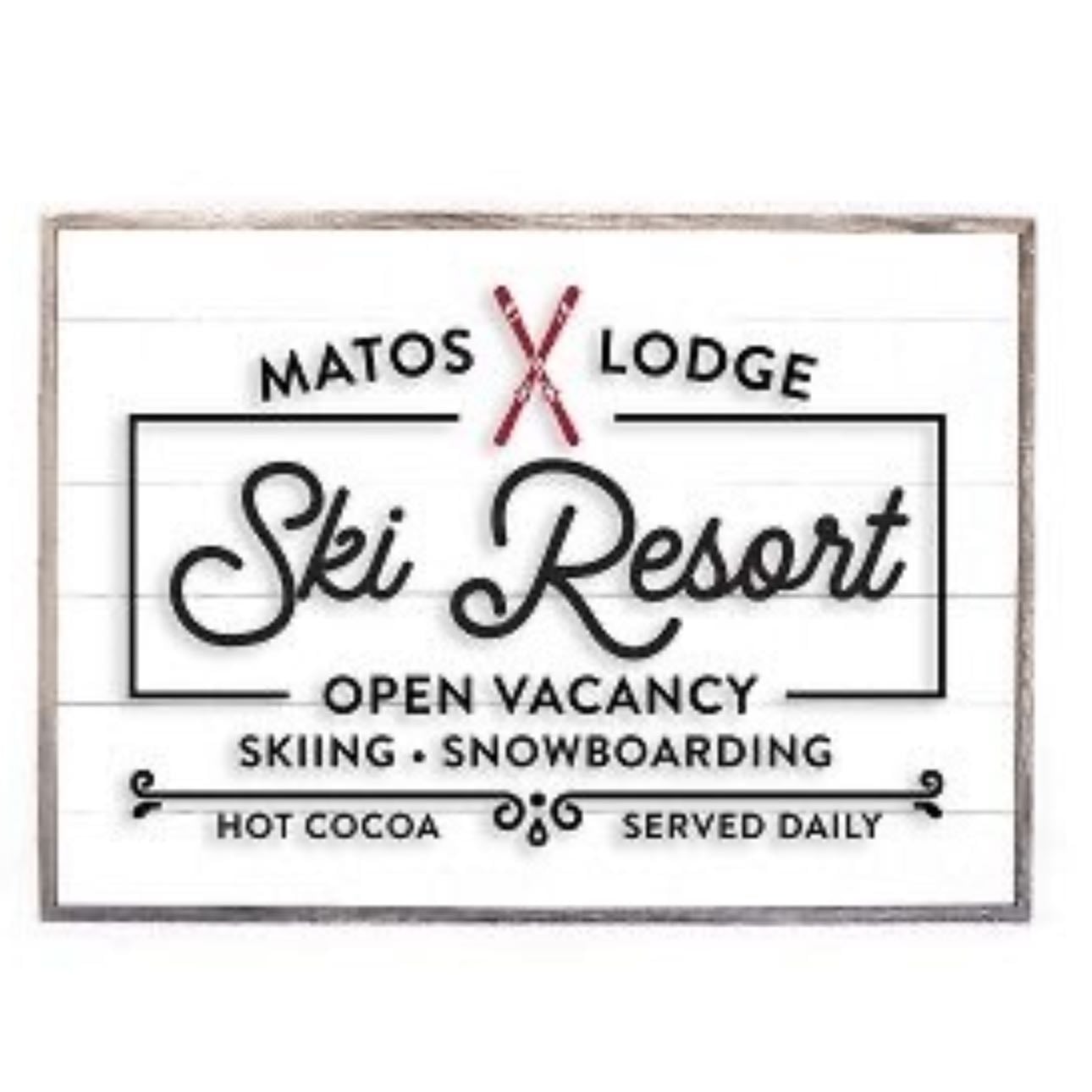 Ski Resort Wall Sign