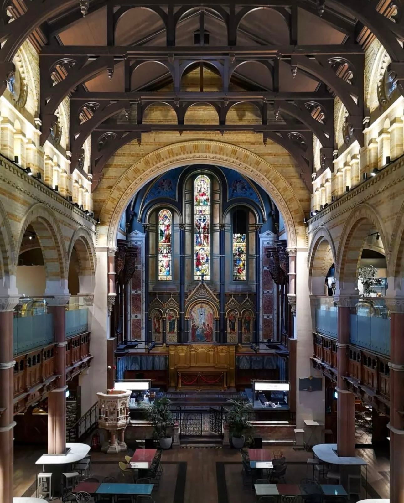 Mercato Mayfair @ Mayfair - Food hall inside old church