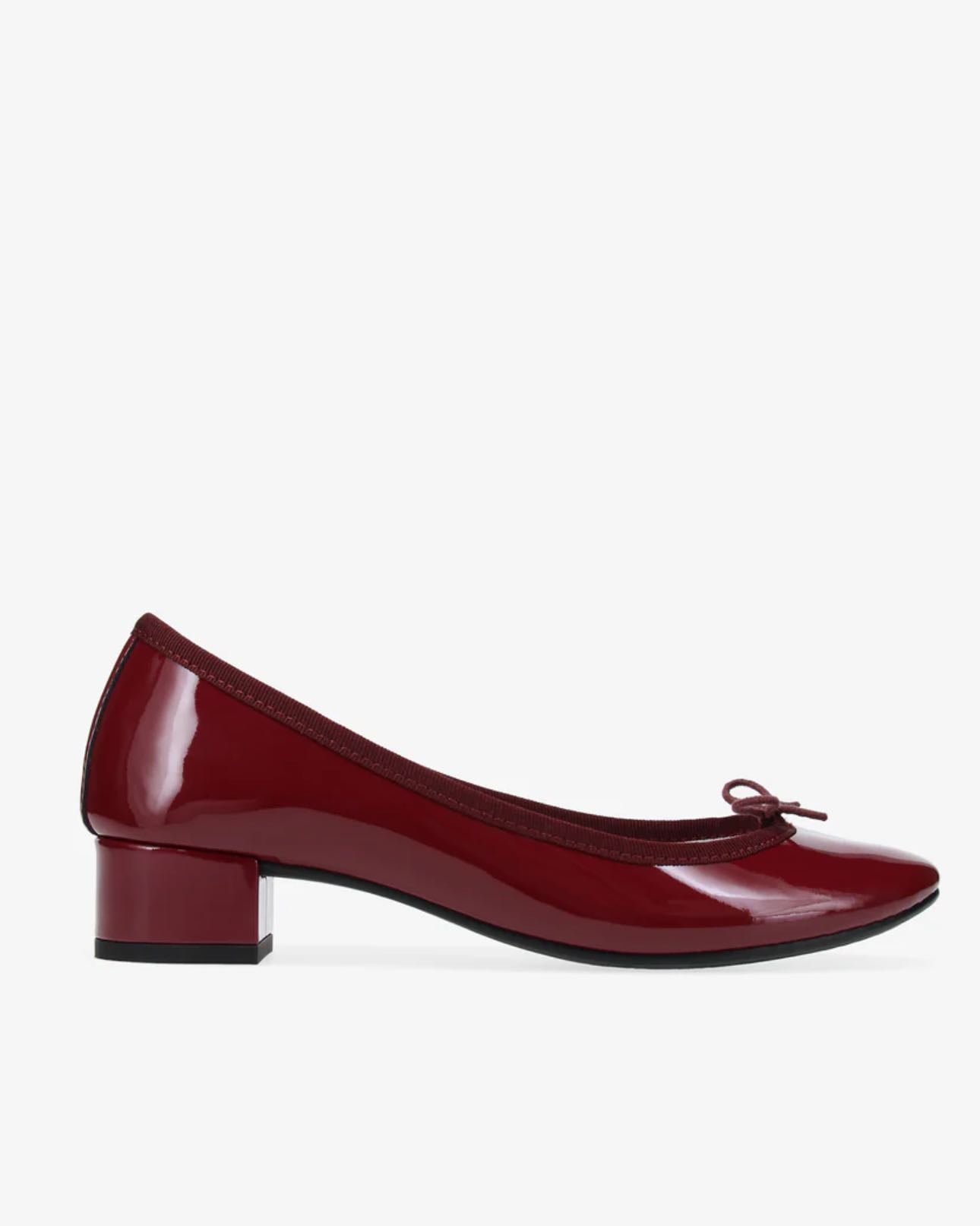 REPETTO Ballerines Camille - in semelle gomme / rouge pommard
