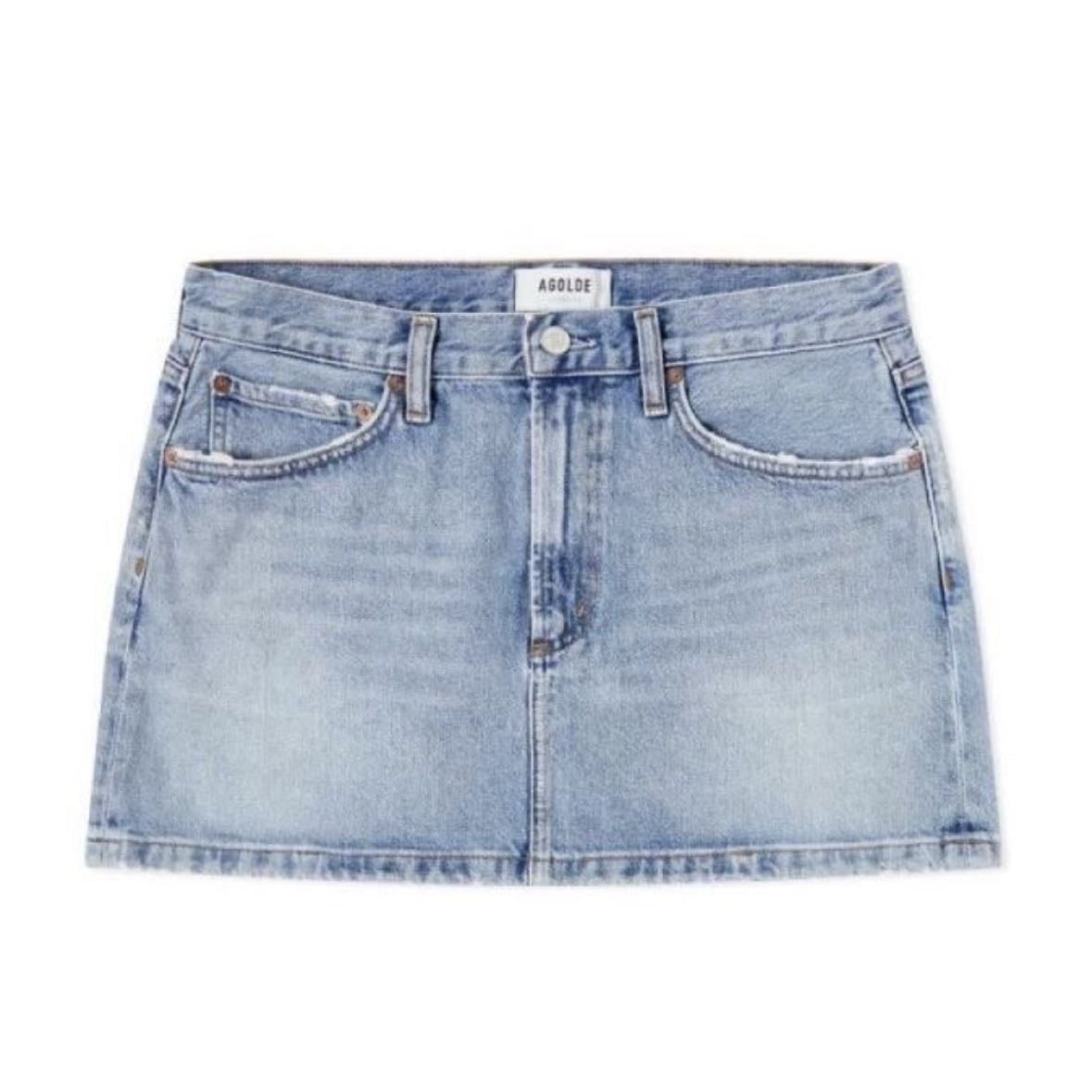 denim skirt - mini o larga