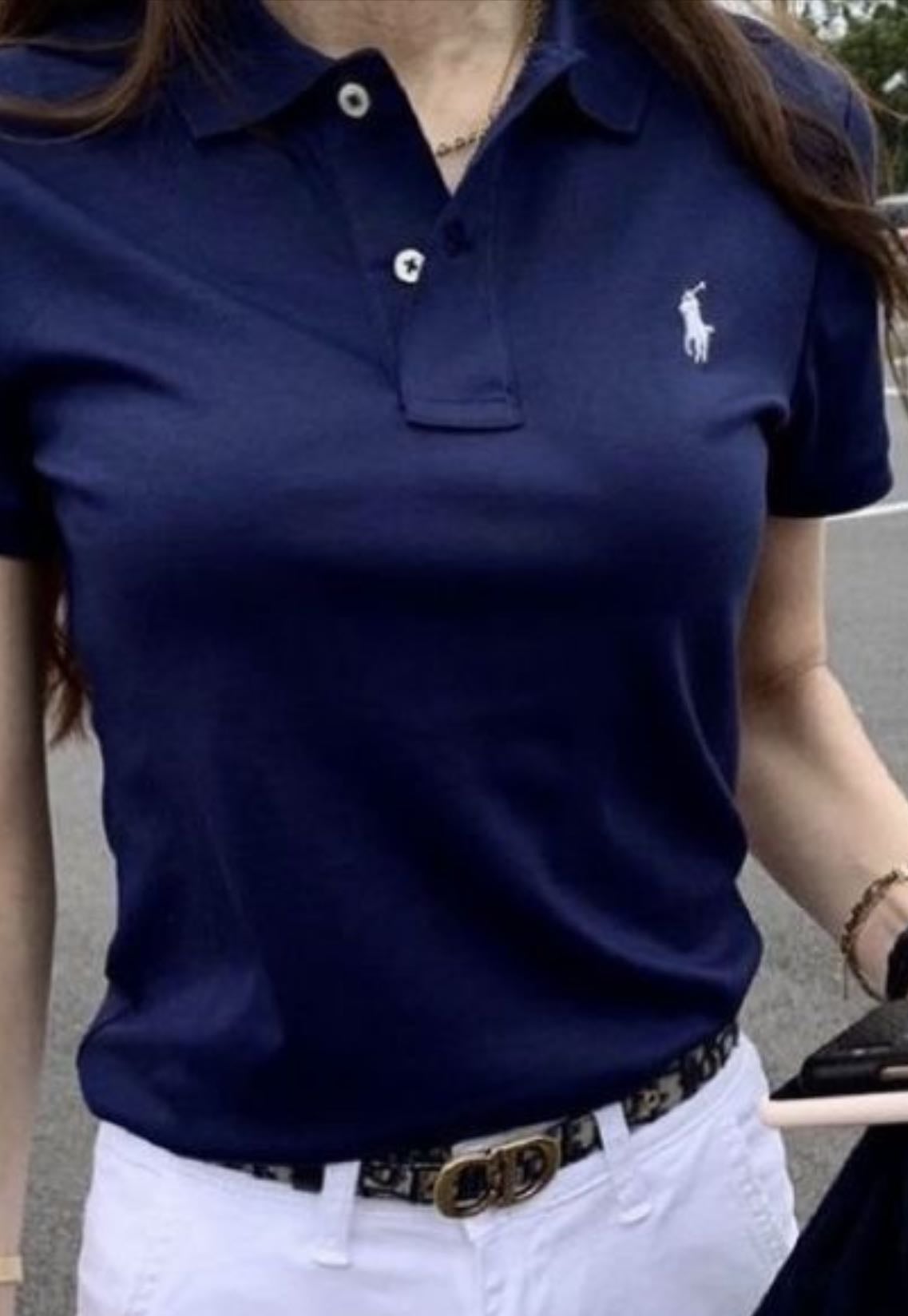 Playera polo azul marino