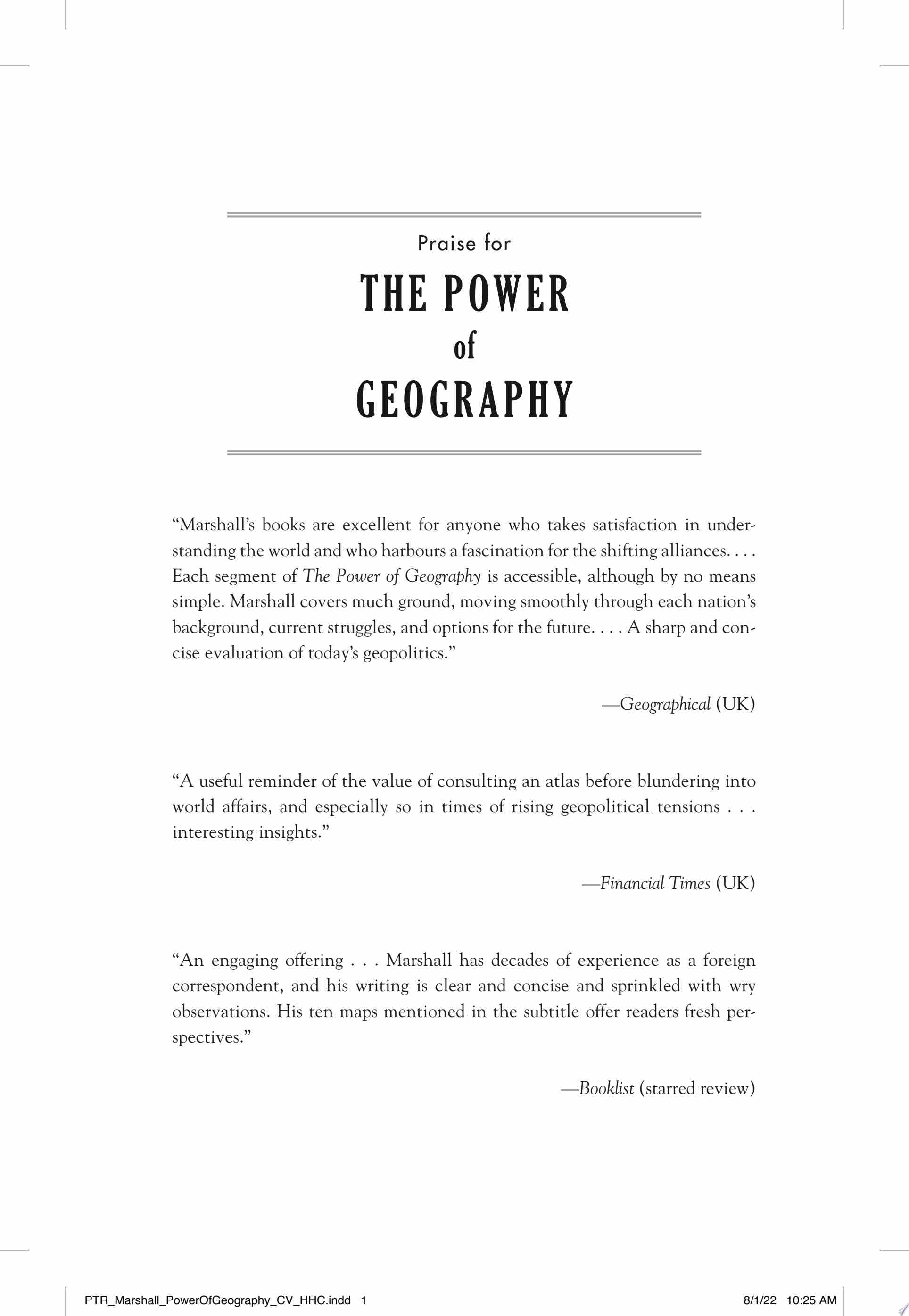 The Power of Geography - Tim Marshall
