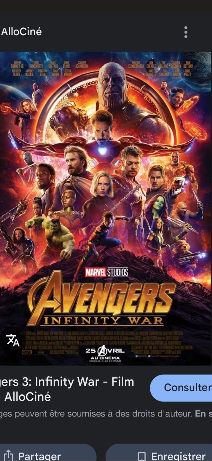 Avengers : Infinity War - Joe Russo · 2018